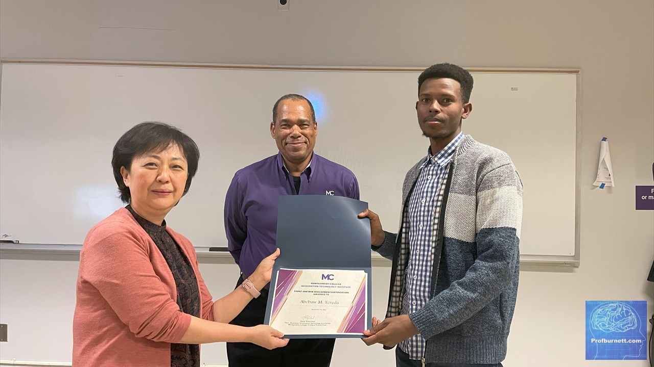 ITI Program Director Sue Kim, Prof. Carl Burnett - Abebaw Tereda