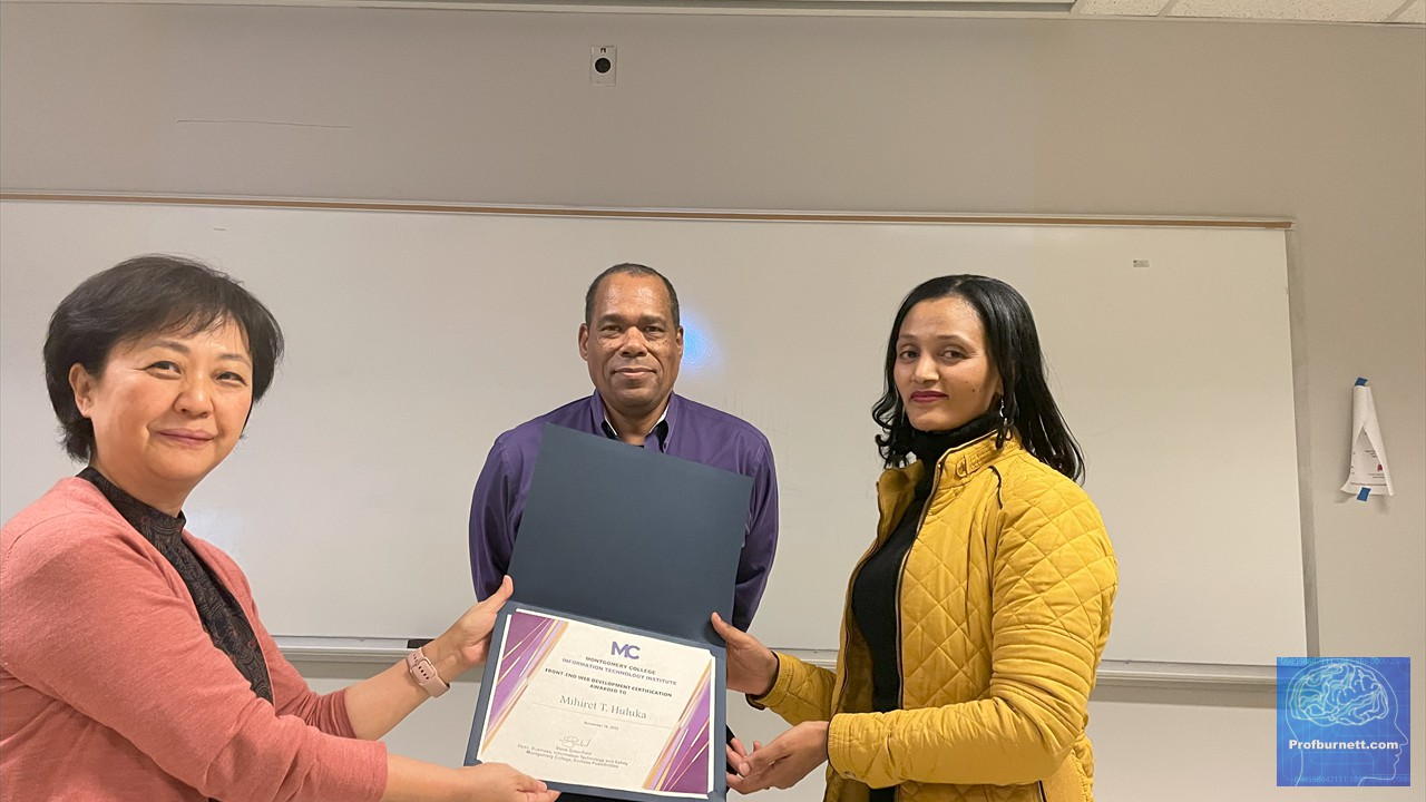 ITI Program Director Sue Kim, Prof. Carl Burnett - Mihiret Huluka