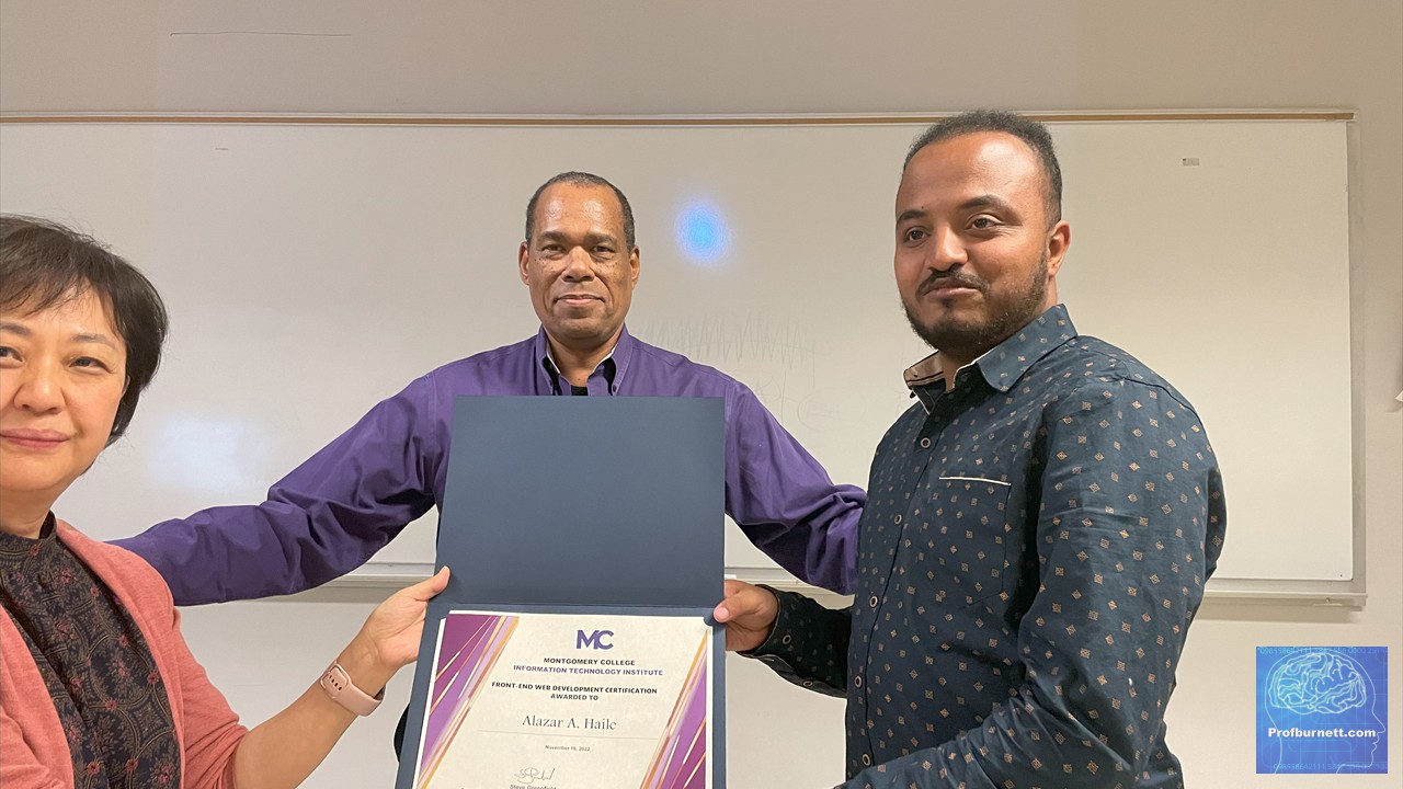ITI Program Director Sue Kim, Prof. Carl Burnett - Alazar Haile
