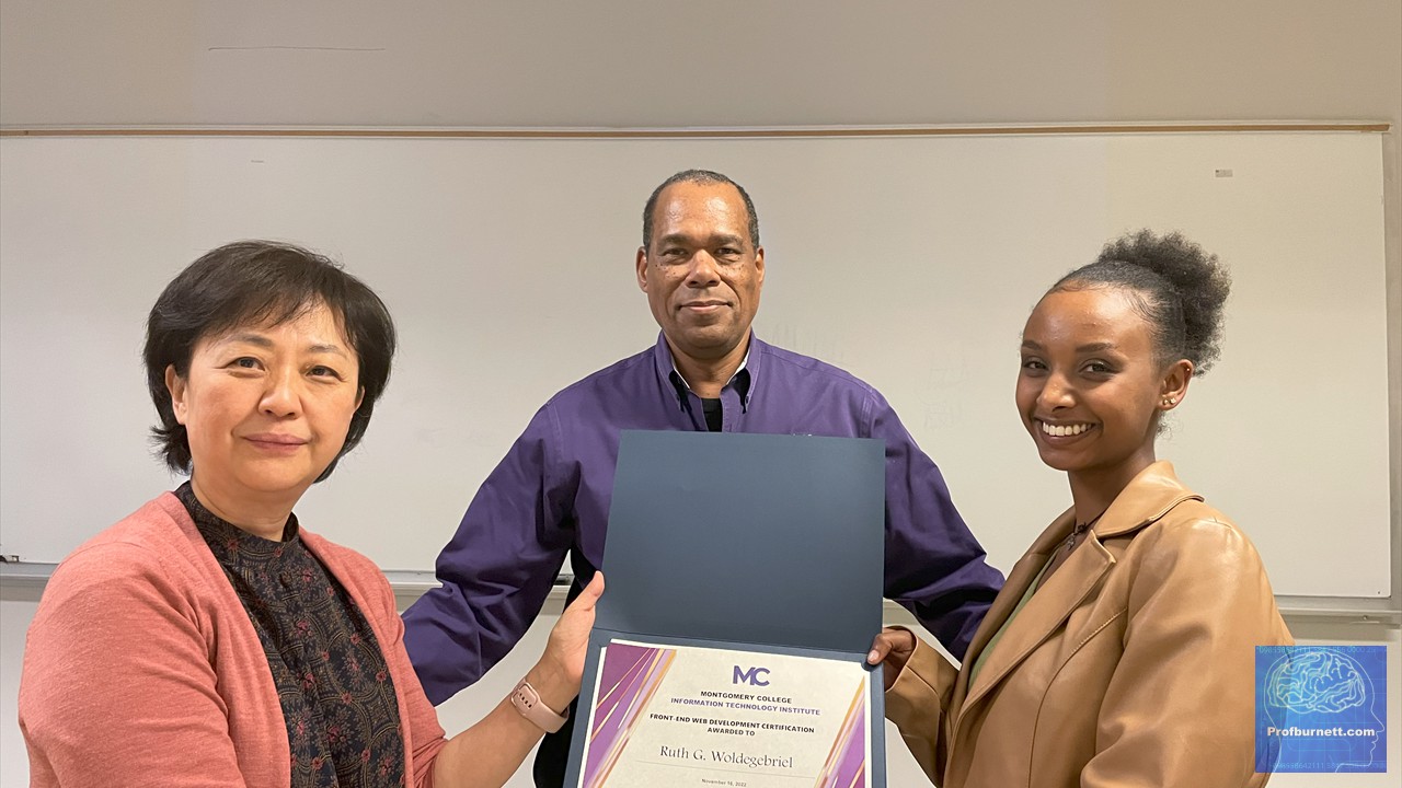 ITI Program Director Sue Kim, Prof. Carl Burnett - Ruth Woldegebriel